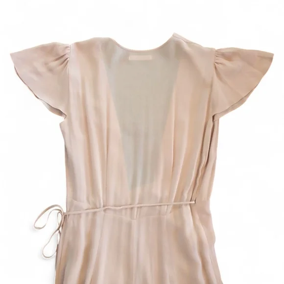 Reformation Rosie Wrap Maxi Dress | Plunge Neck High Slit Flutter‎ Sleeve NWOT M - Picture 8 of 11